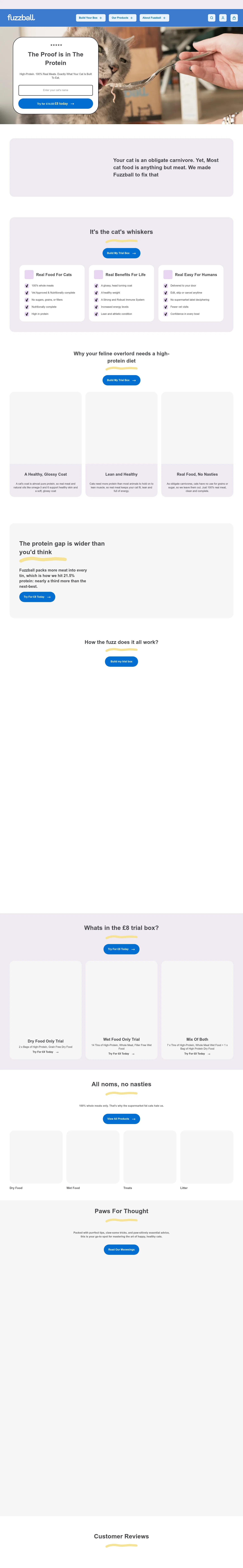 fuzzball.club/pages/meta-protein on desktop, full screenshot