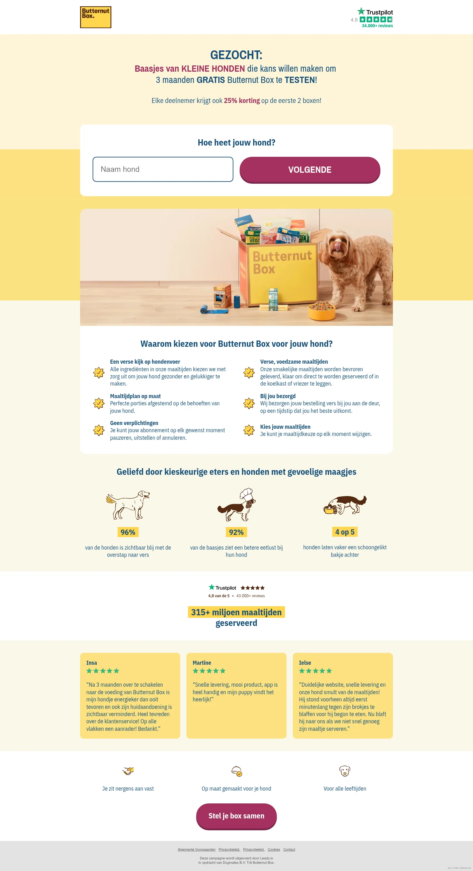versbereid.honden-maaltijden-box.nl/ButternutBox-NL on desktop, full screenshot