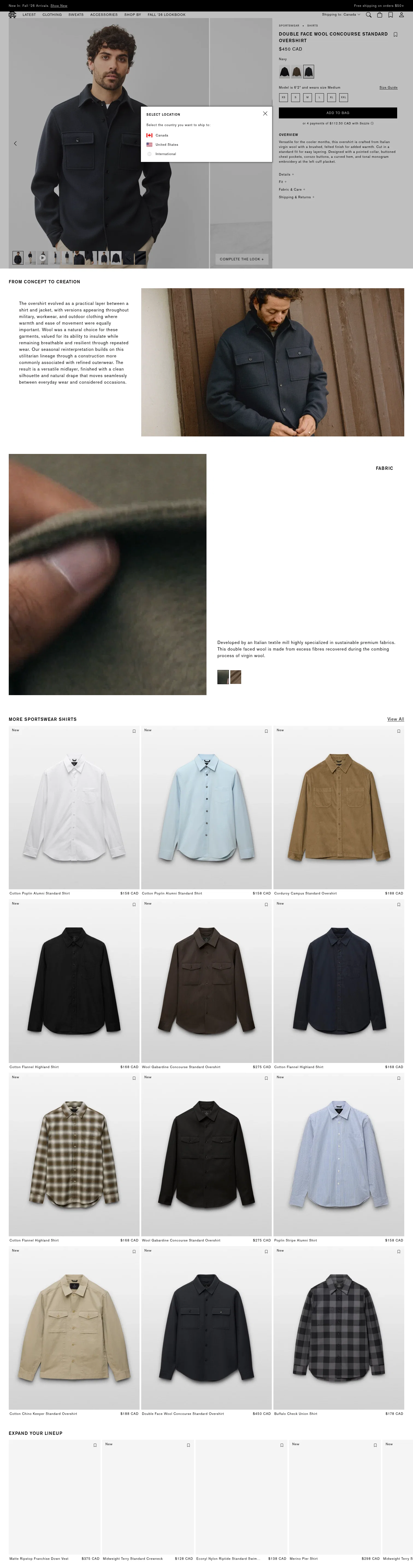 ca.reigningchamp.com/products/double-faced-wool-concourse-overshirt-navy on desktop
