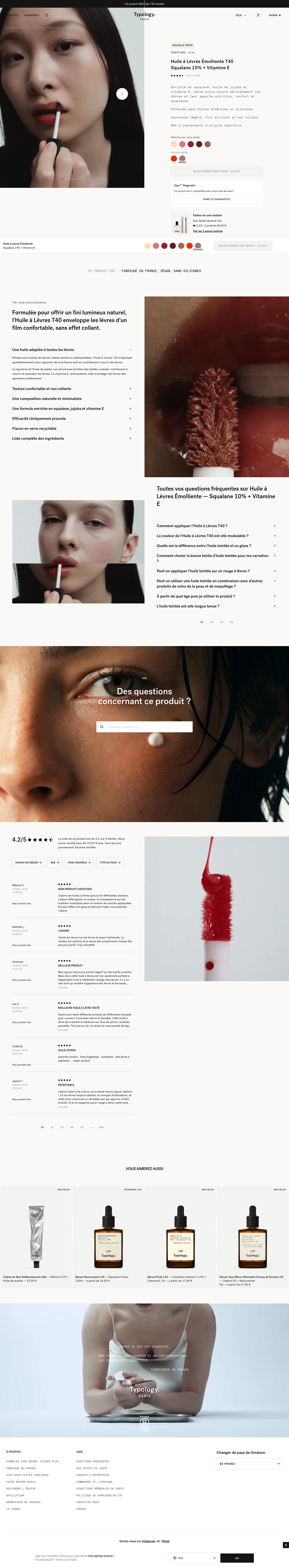 Typology landing page