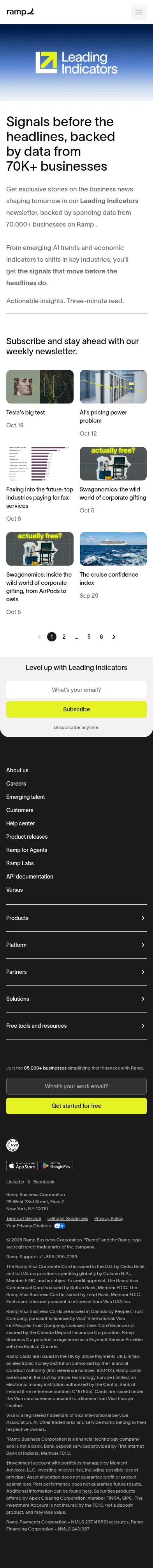 ramp.com/series/leading-indicators on mobile, full screenshot