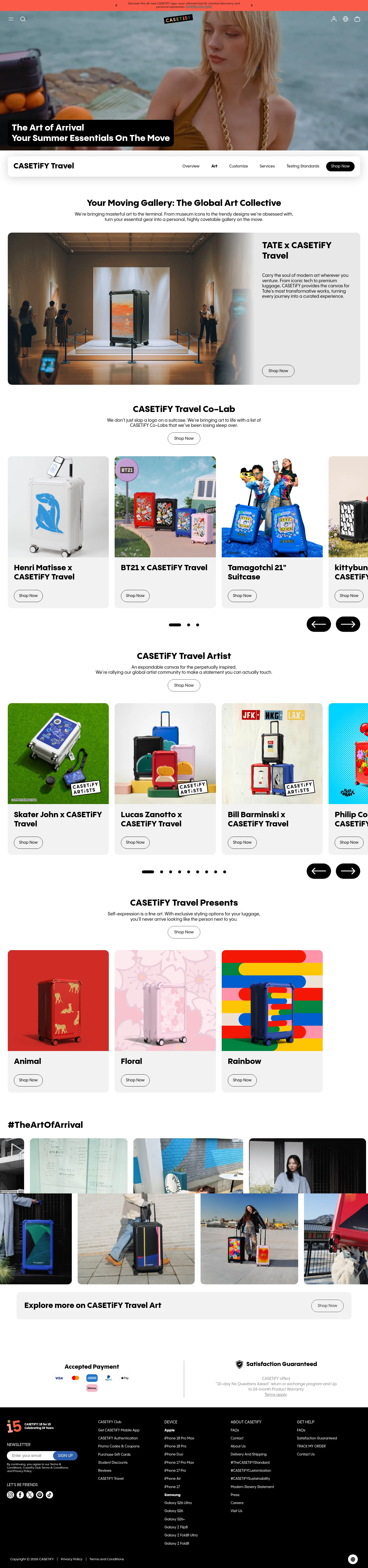 CASETiFY landing page