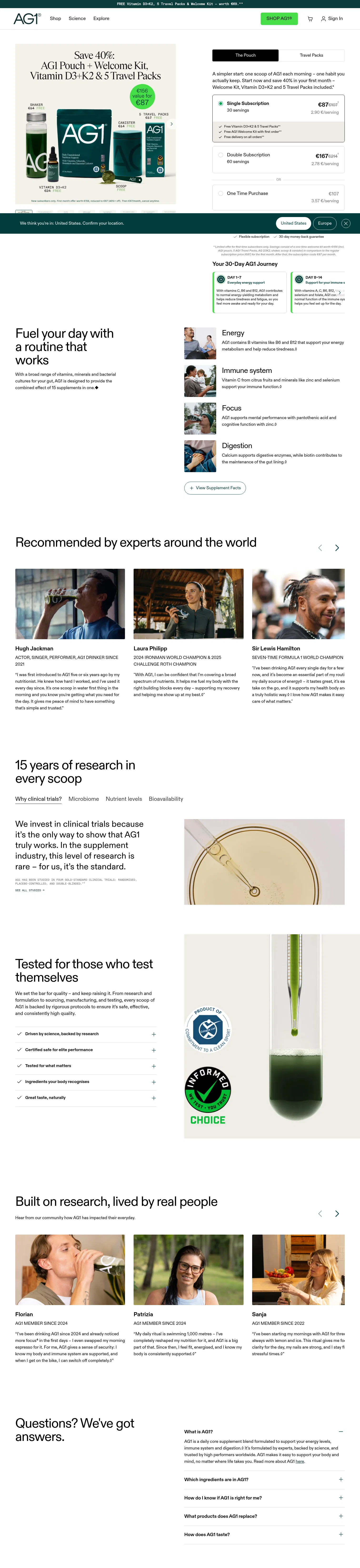 drinkag1.com/en-eu/campaign/immunity-meta on desktop, full screenshot