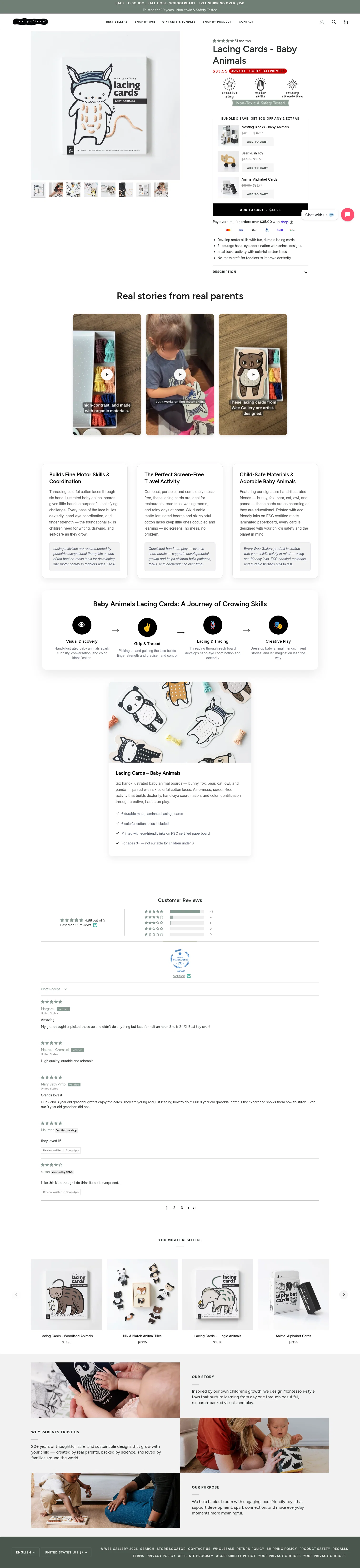 Wee Gallery landing page