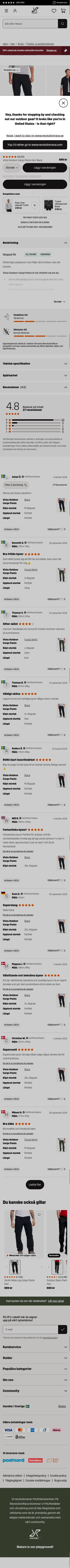 revolutionrace.se/herr/byxor/frilufts-vandringsbyxor/vista-outdoor-cargo-pants-men on mobile, full screenshot