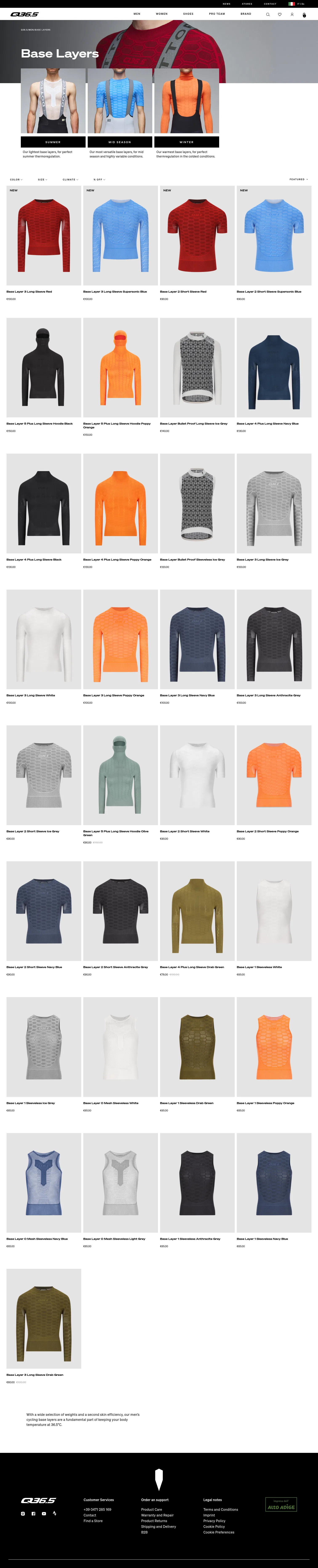 q36-5.com/en-it/men/clothing/base-layers on desktop, full screenshot