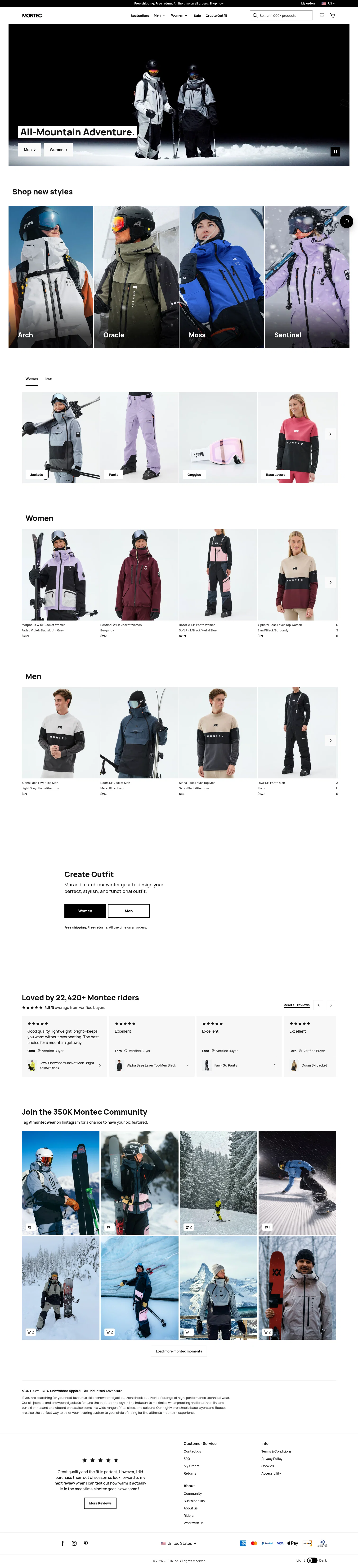 Montec landing page