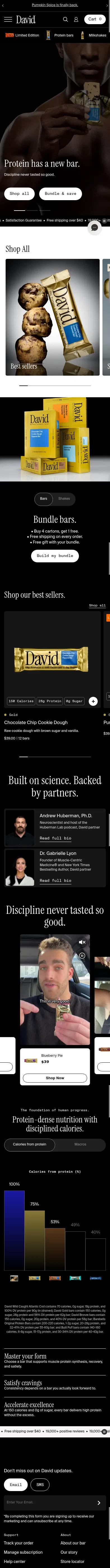 davidprotein.com on mobile, full screenshot
