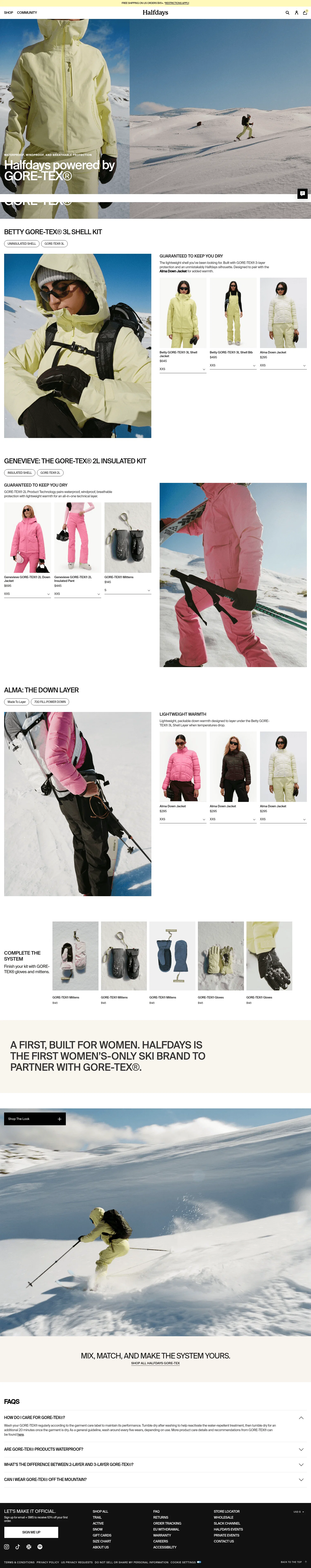 Halfdays landing page