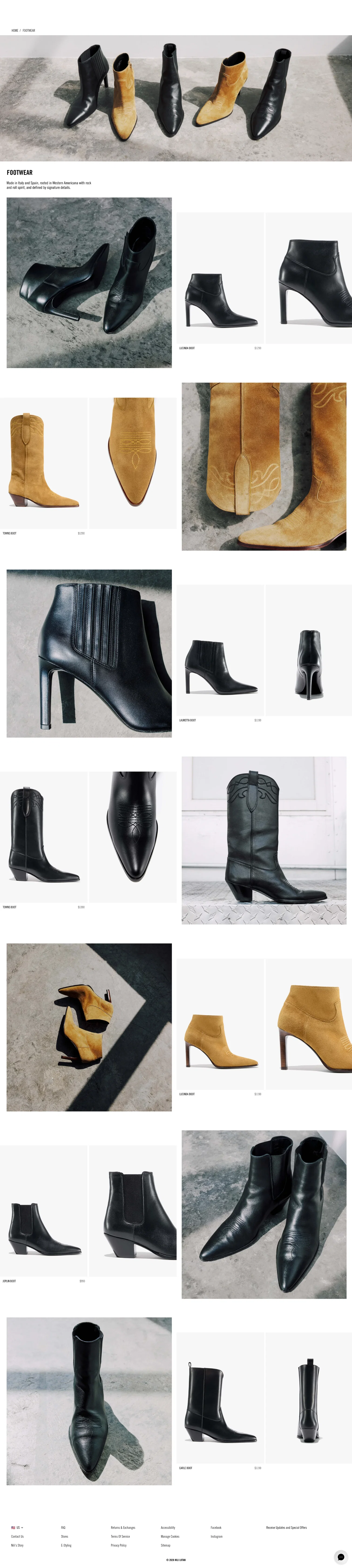 nililotan.com/pages/footwear on desktop