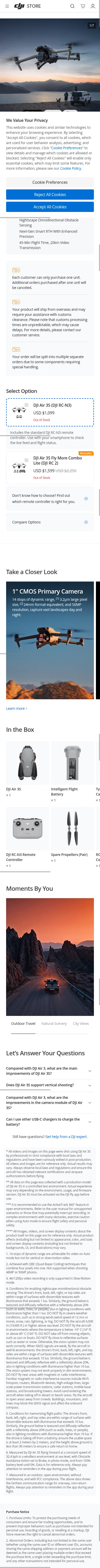 store.dji.com/product/dji-air-3s on mobile