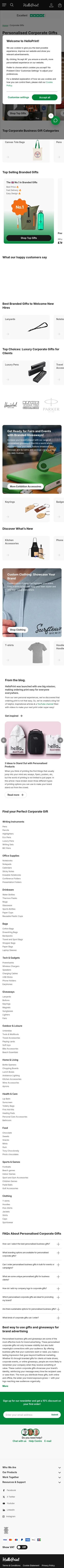 helloprint.com/en-gb/corporate-gifts on mobile, full screenshot