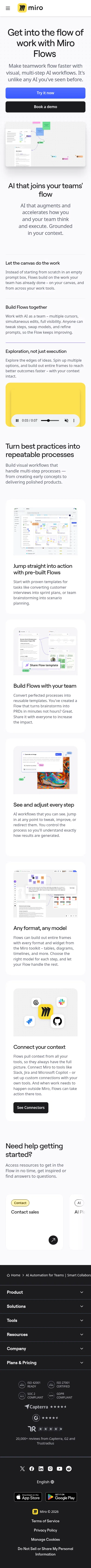 miro.com/ai/flows on mobile