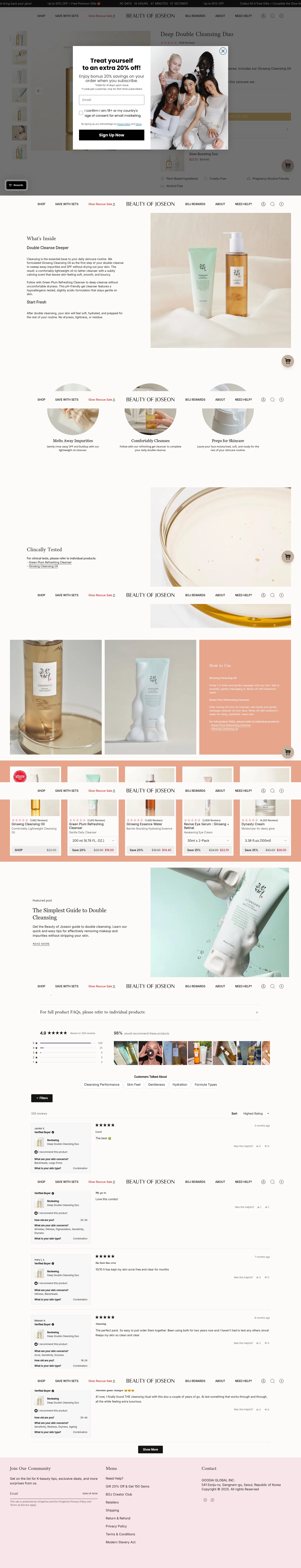 beautyofjoseon.com/products/deep-double-cleansing-duo on desktop, full screenshot