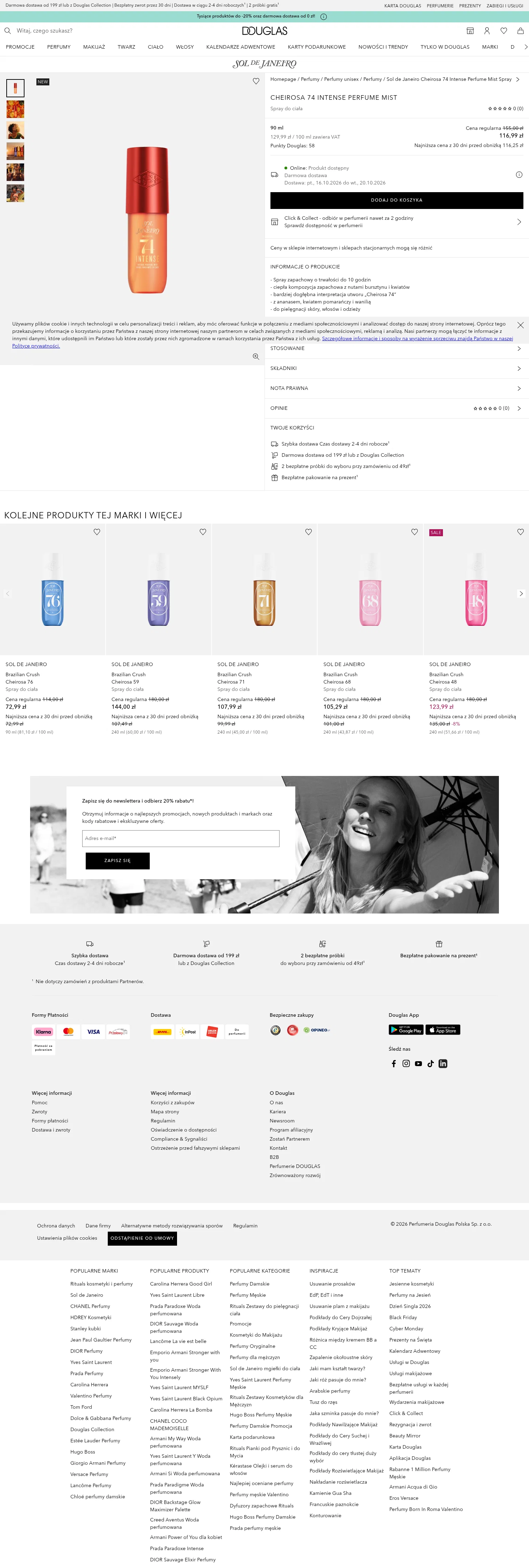 Sol de Janeiro landing page