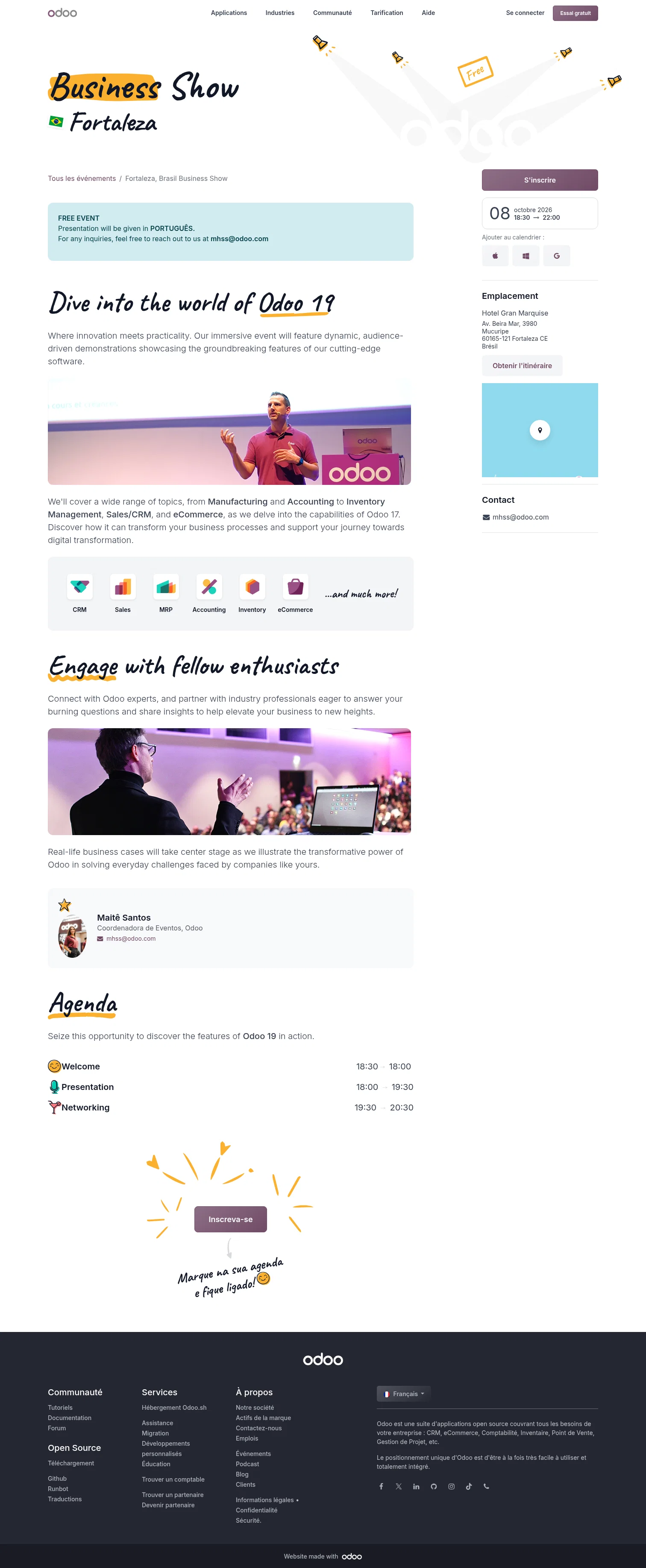 Odoo landing page