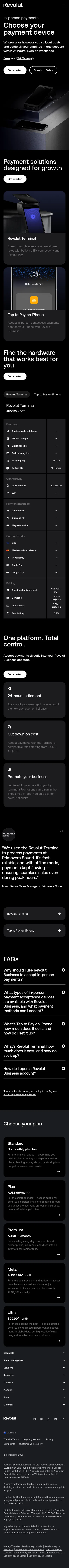 revolut.com/en-AU/business/in-person-payments-comparison on mobile, full screenshot