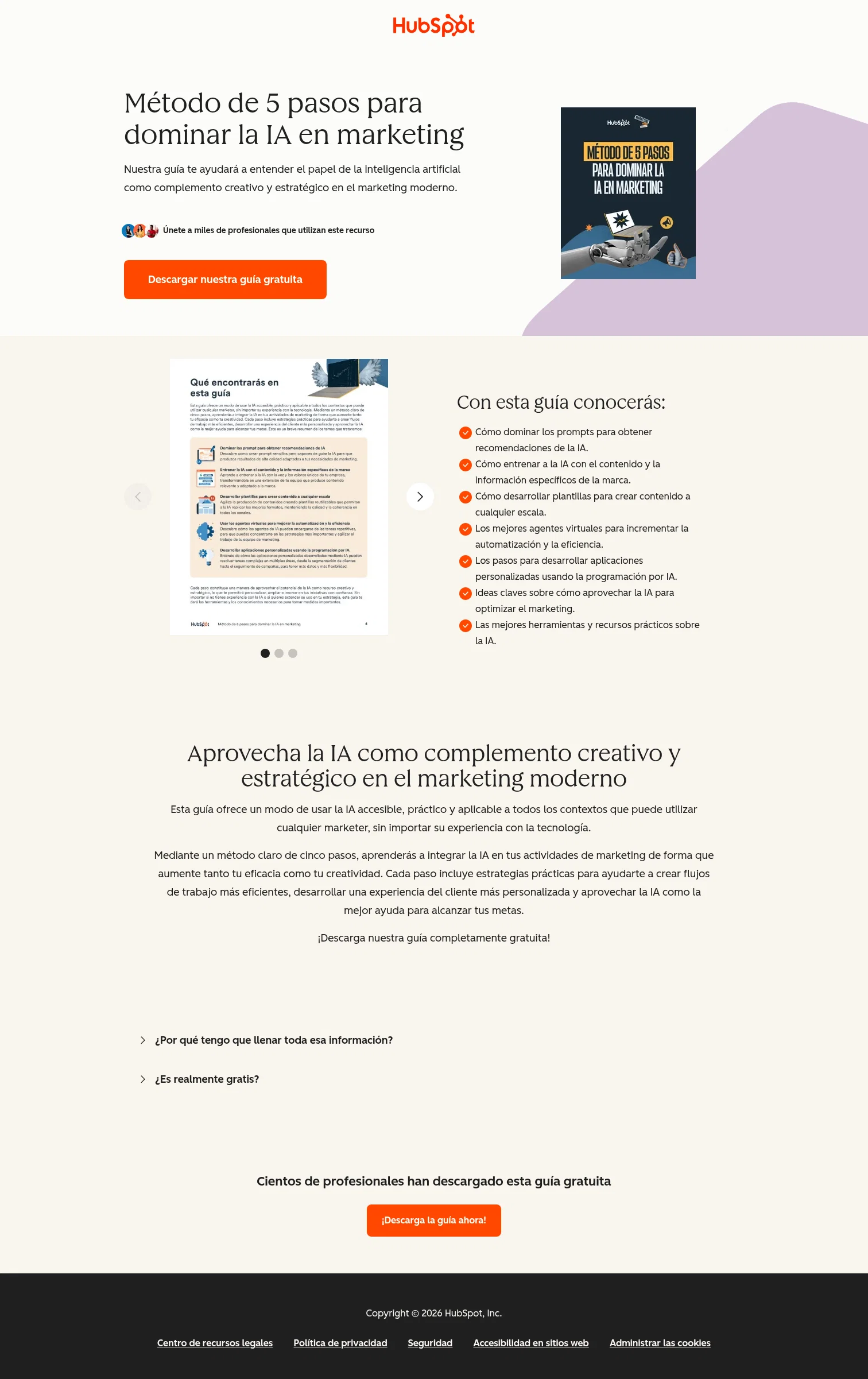 offers.hubspot.es/5-pasos-para-dominar-ia-marketing on desktop