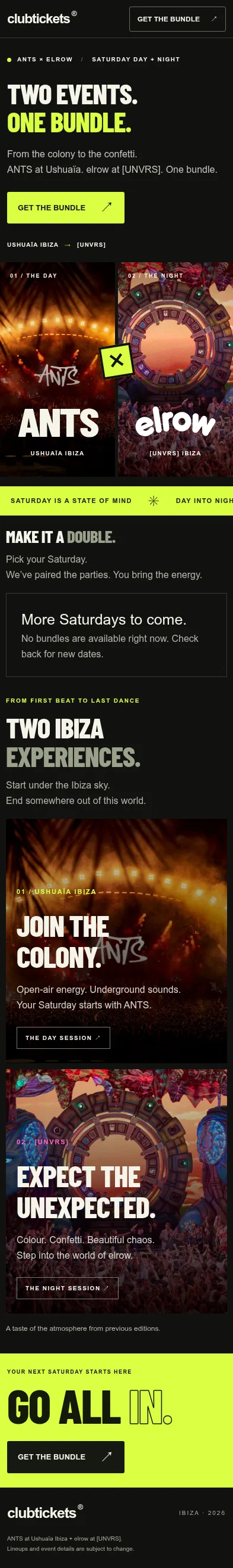 antsxelrow.clubtickets.com on mobile, full screenshot