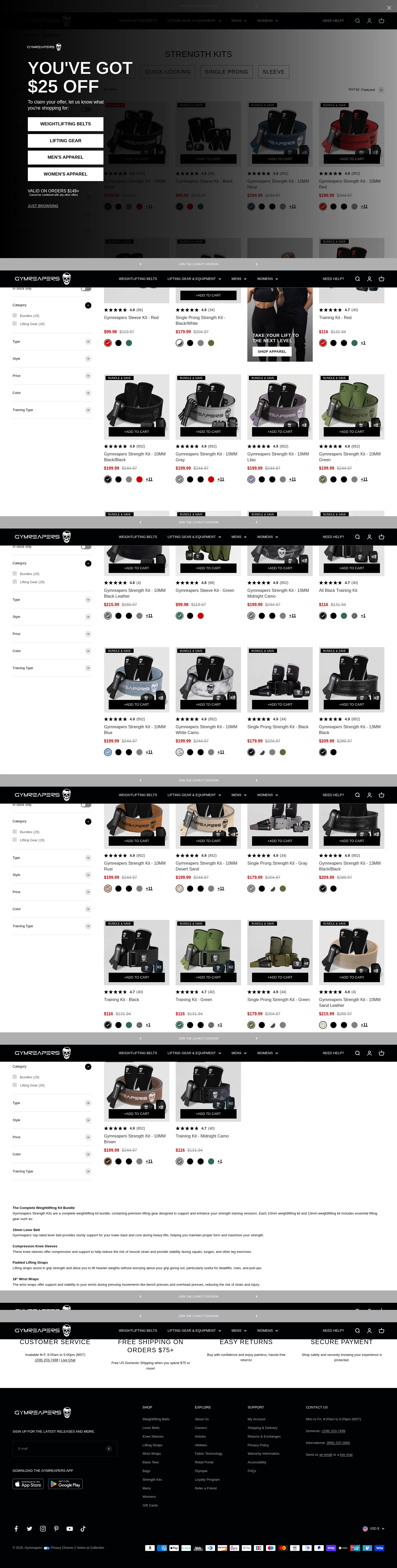 gymreapers.com/collections/strength-kits on desktop