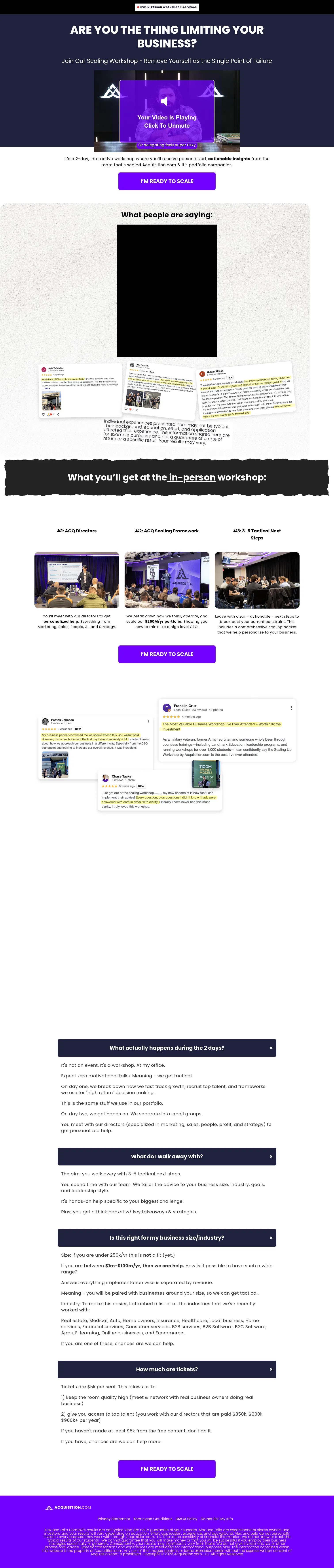 acquisition.com/workshop on desktop, full screenshot
