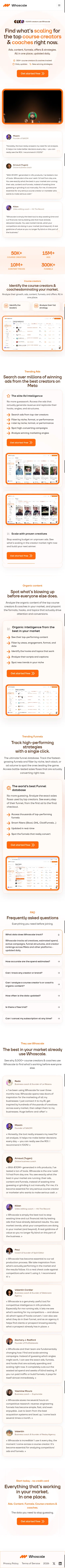 whoscale.io/en on mobile, full screenshot