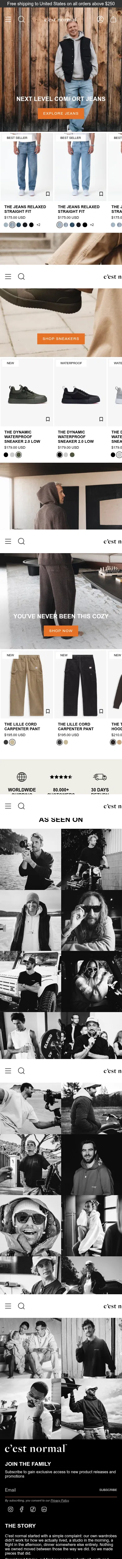 cestnormal.com on mobile, full screenshot