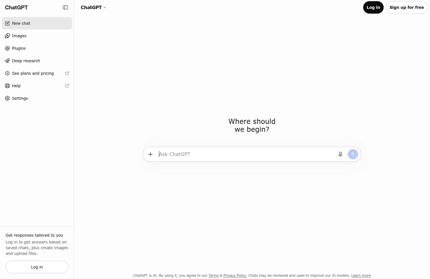 chatgpt.com on desktop, full screenshot