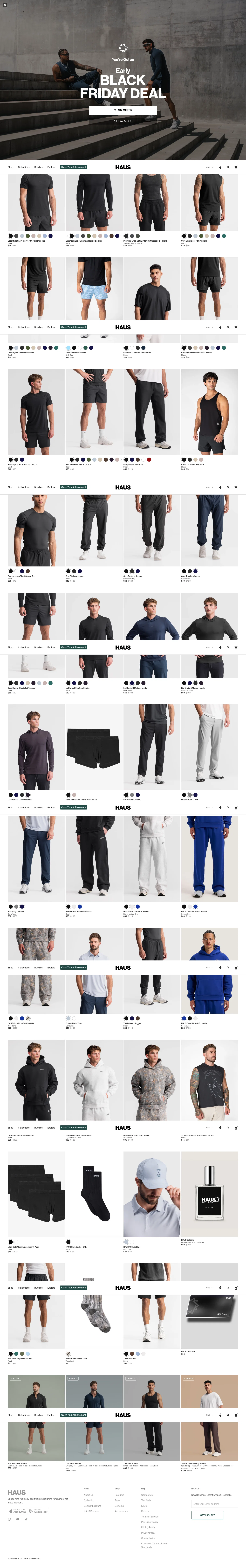 HAUS landing page