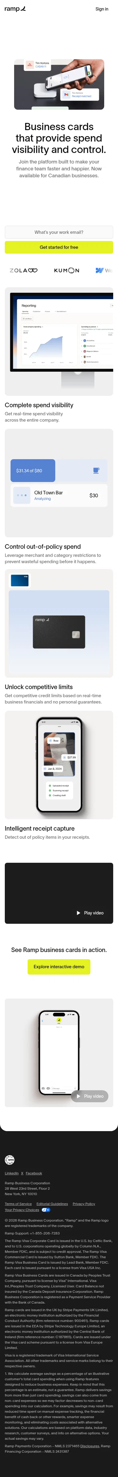 ramp.com/canada on mobile, full screenshot