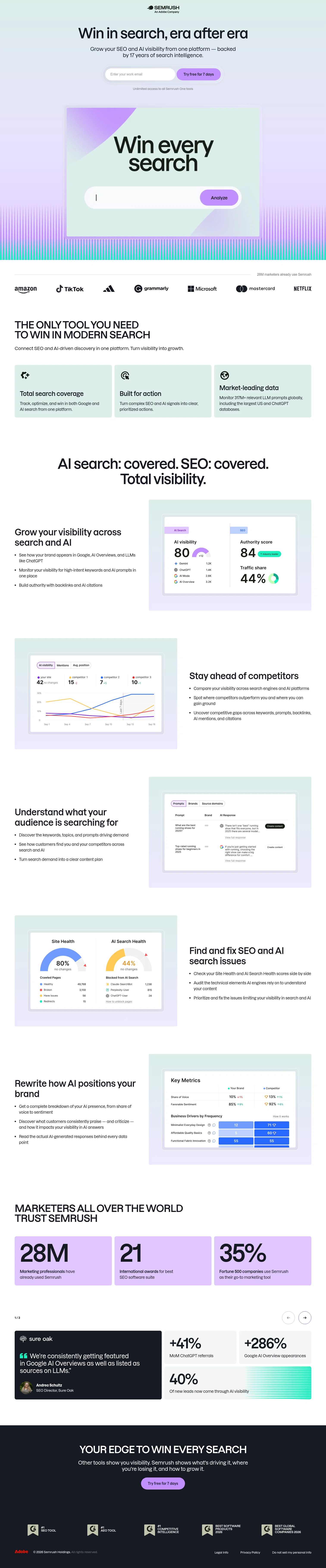 semrush.com/lp/semrush-one/en on desktop