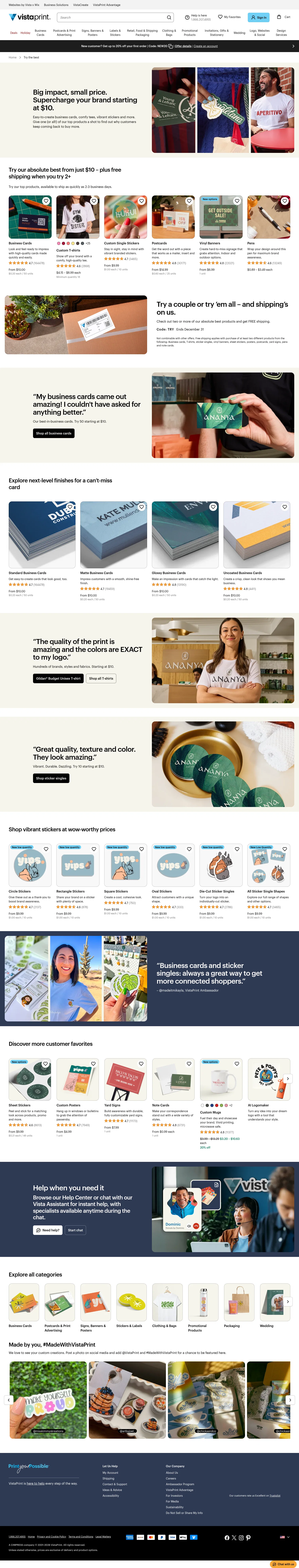 vistaprint.com/try-the-best on desktop