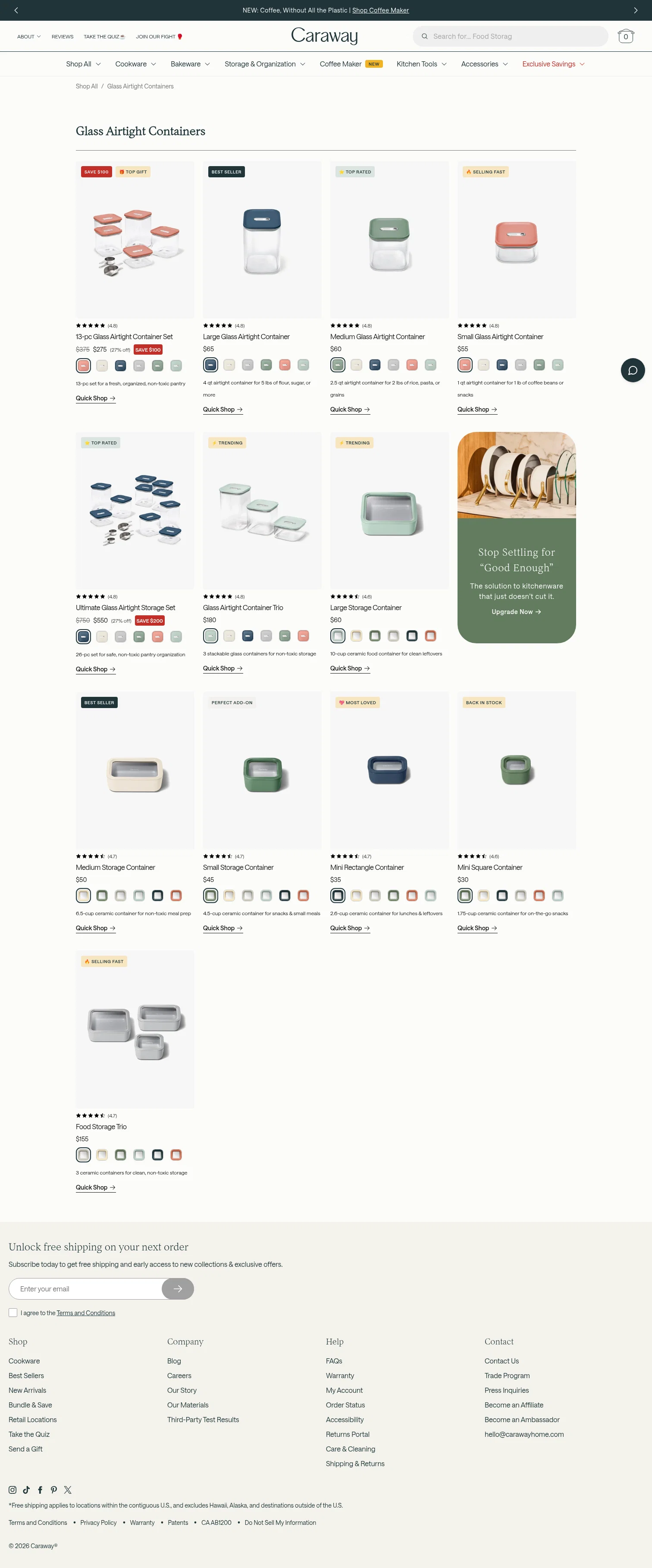 carawayhome.com/collections/glass-airtight-containers on desktop