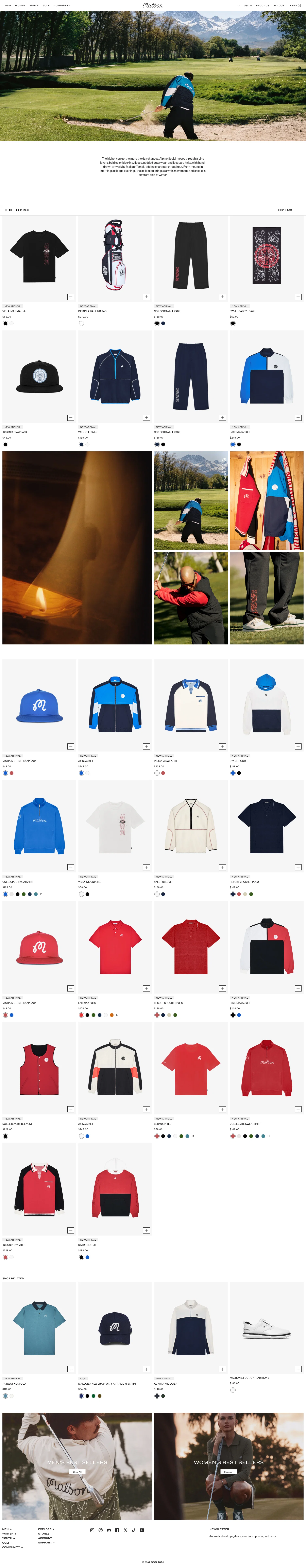 Malbon landing page