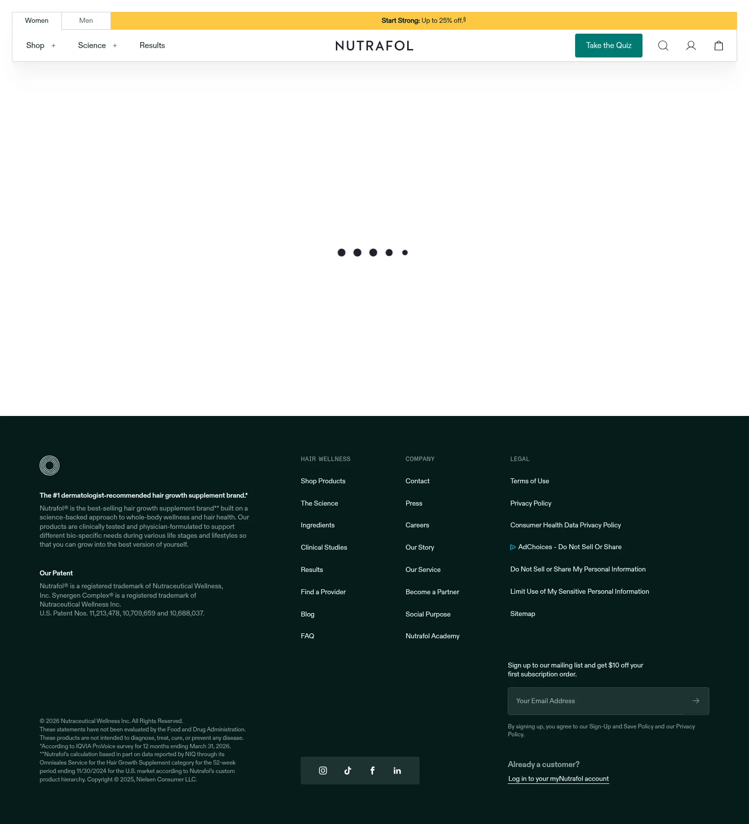 nutrafol.com/hair/benefits/services/referral/refer-a-friend on desktop, full screenshot