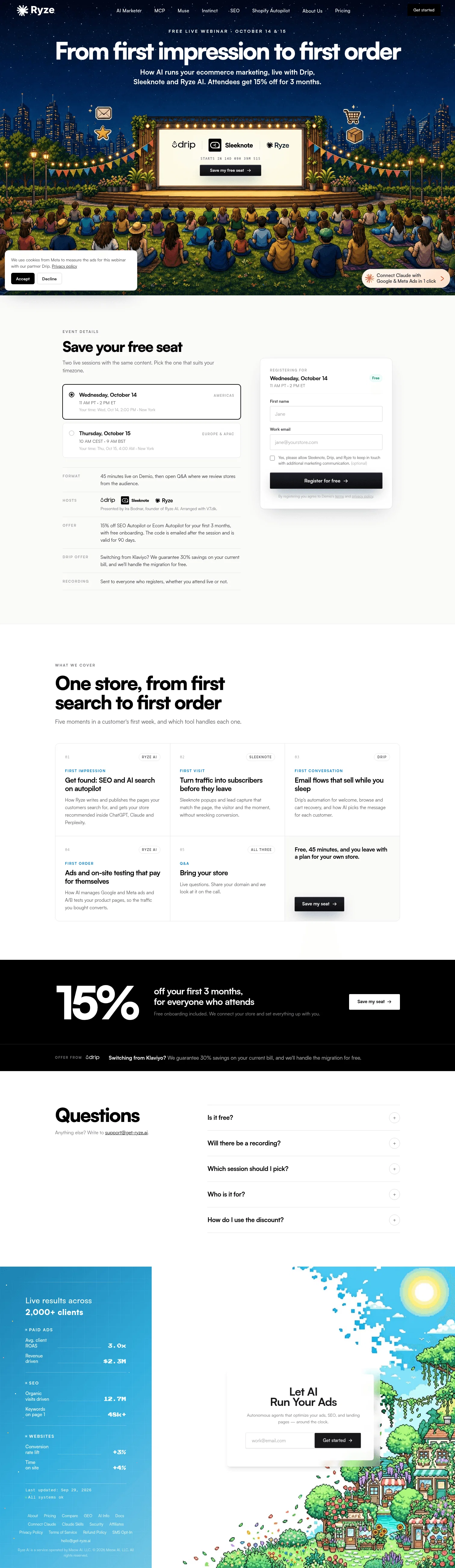 Getdripapp landing page