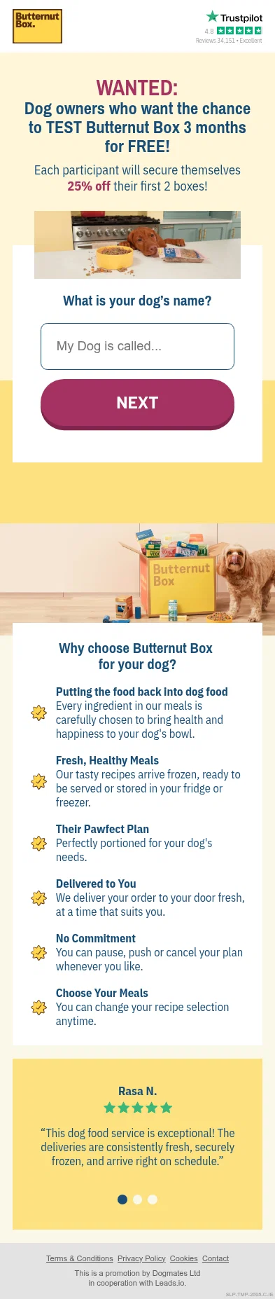promotion61-form.com/ButternutBox-IE on mobile