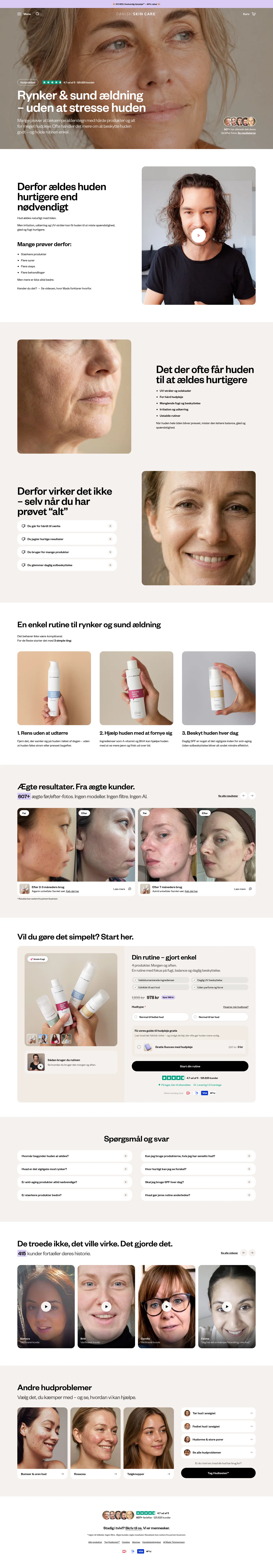 Danish Skin Care landing page