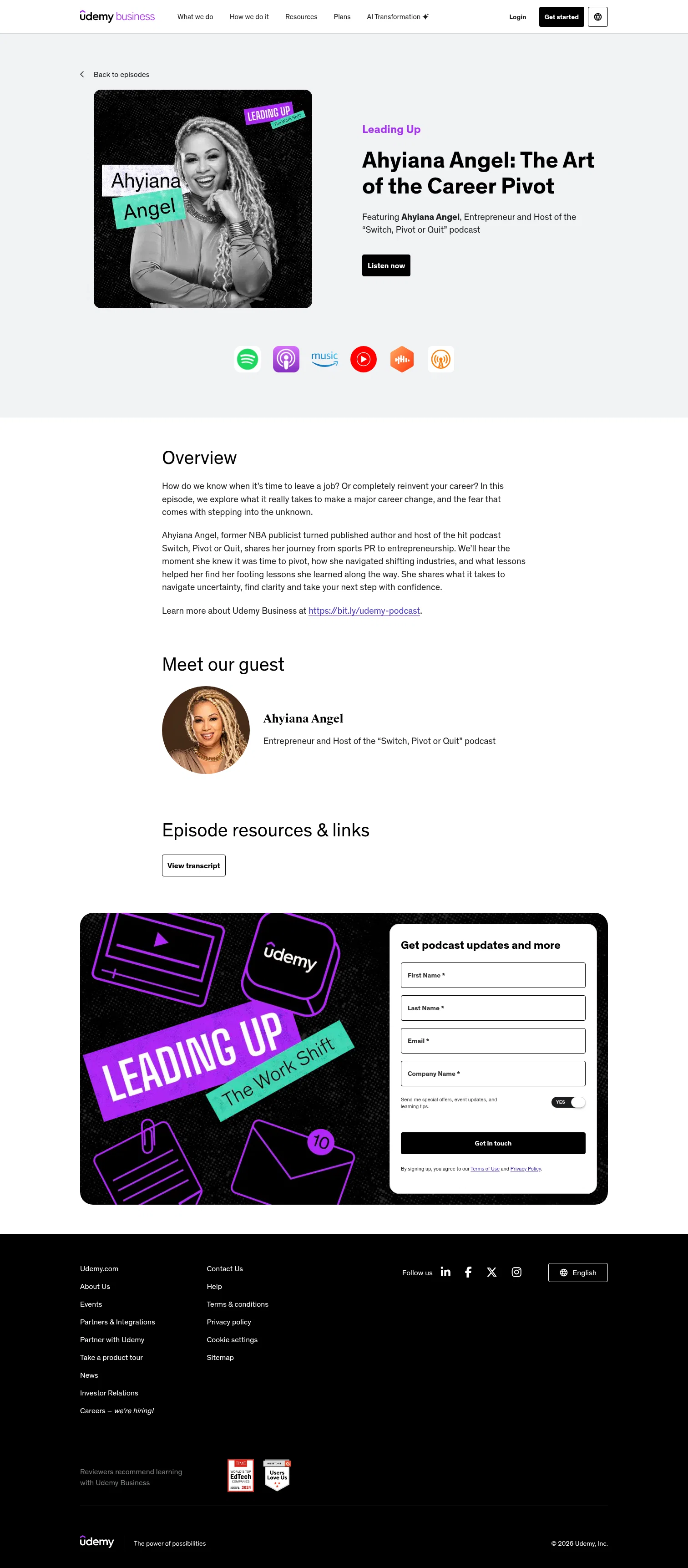 business.udemy.com/resources/leading-up-podcast/ahyiana-angel-the-art-of-the-career-pivot on desktop