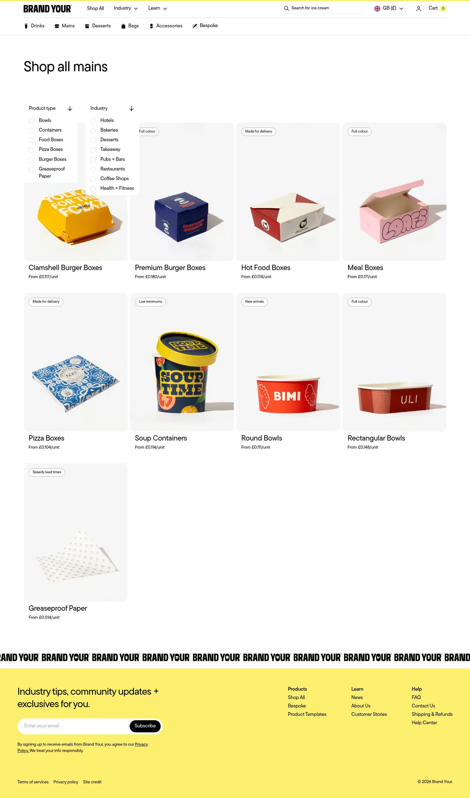 brandyour.co/collections/shop-all-mains on desktop, full screenshot