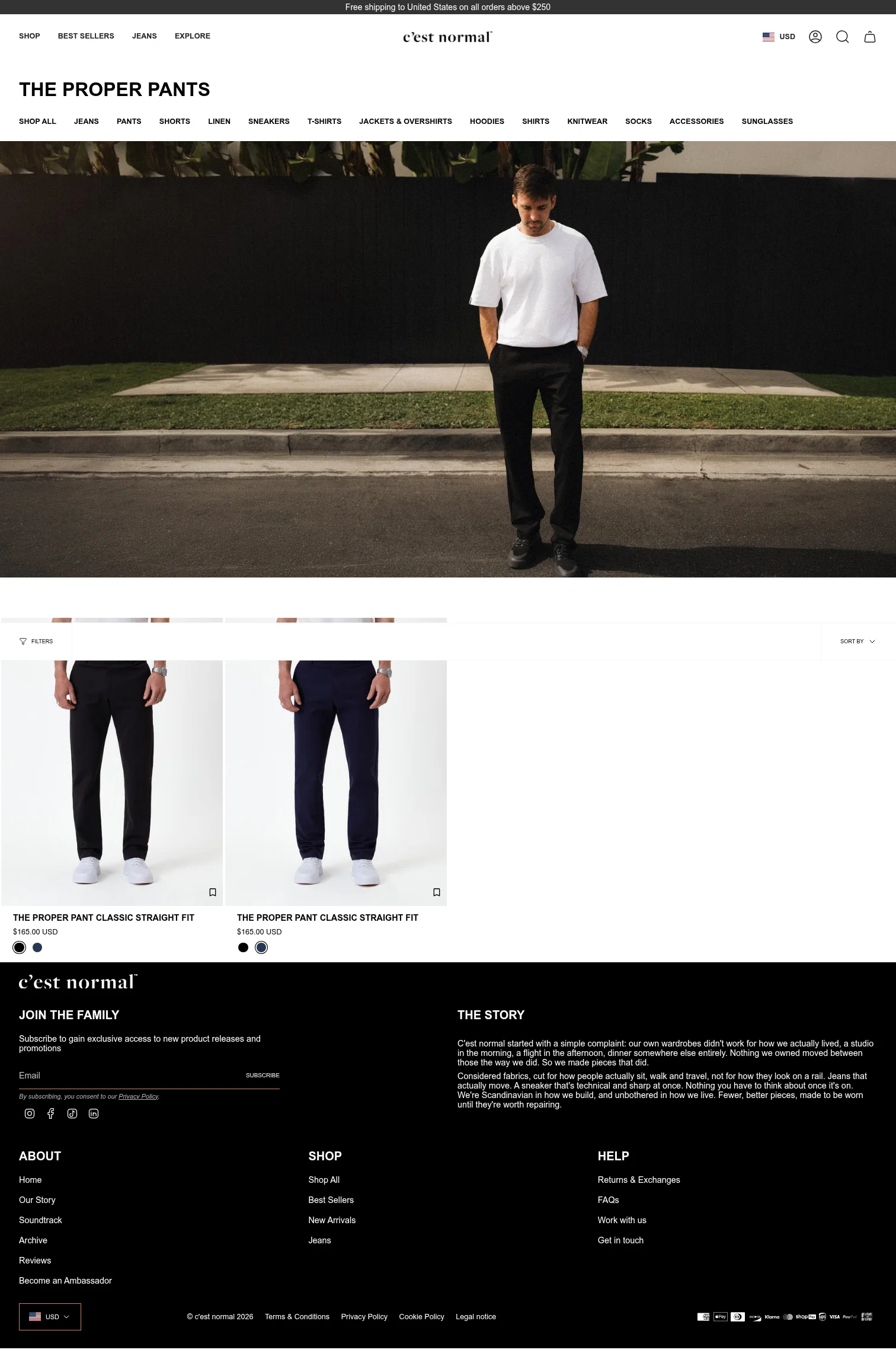 cestnormal.com/collections/the-proper-pants on desktop