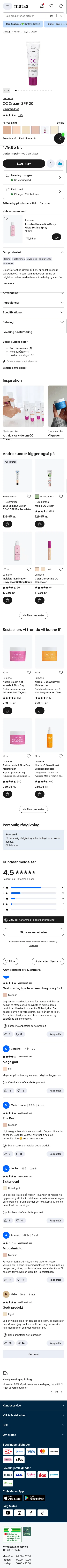 matas.dk/lumene_785684 on mobile, full screenshot
