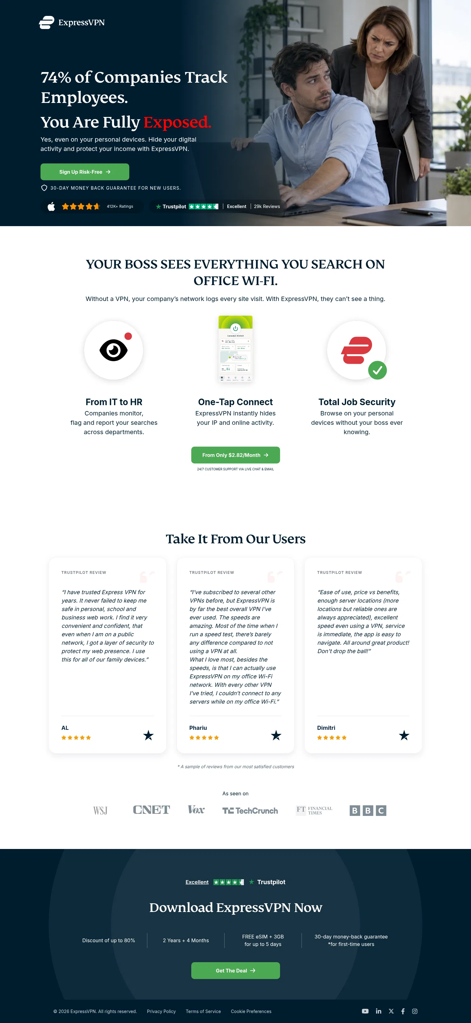 expressvpn.com/deals/office-wifi on desktop, full screenshot