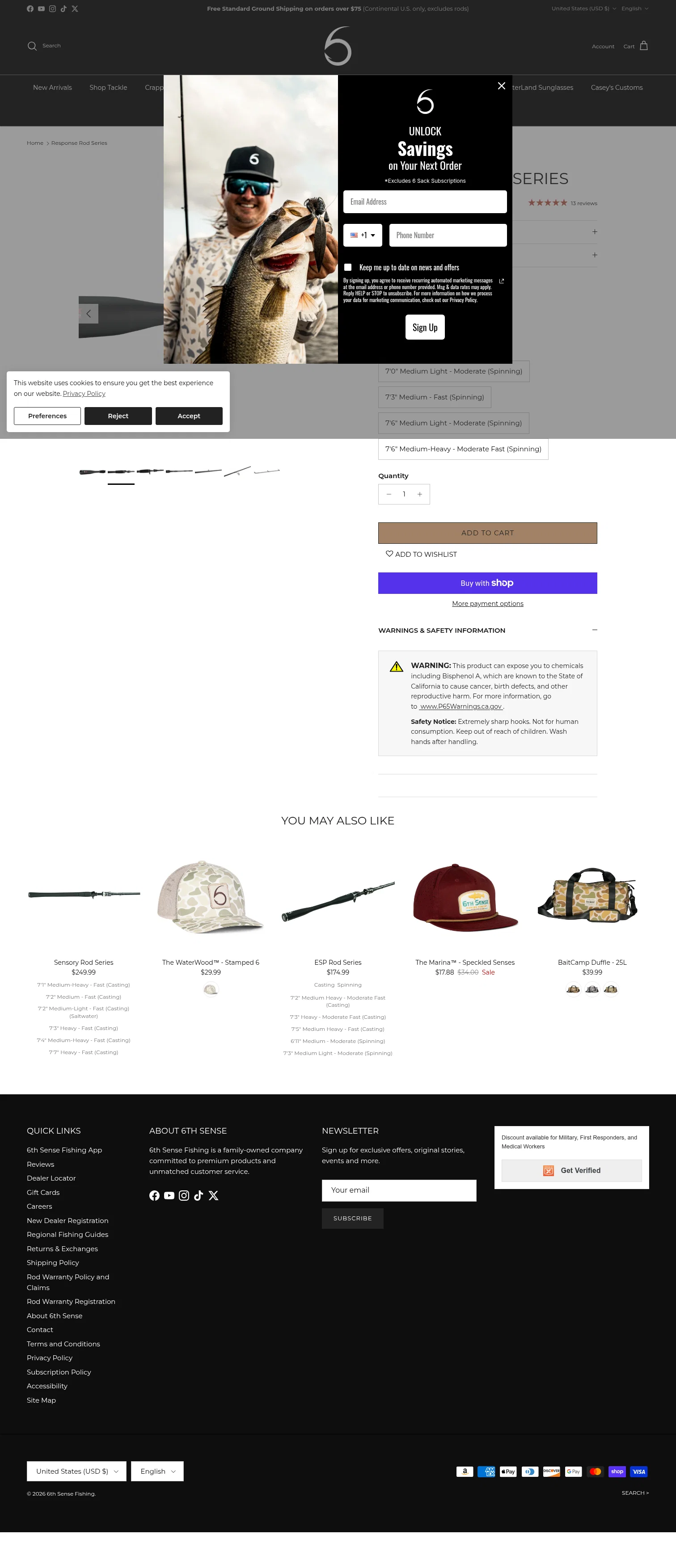 6thsensefishing.com/products/response-rod-series on desktop