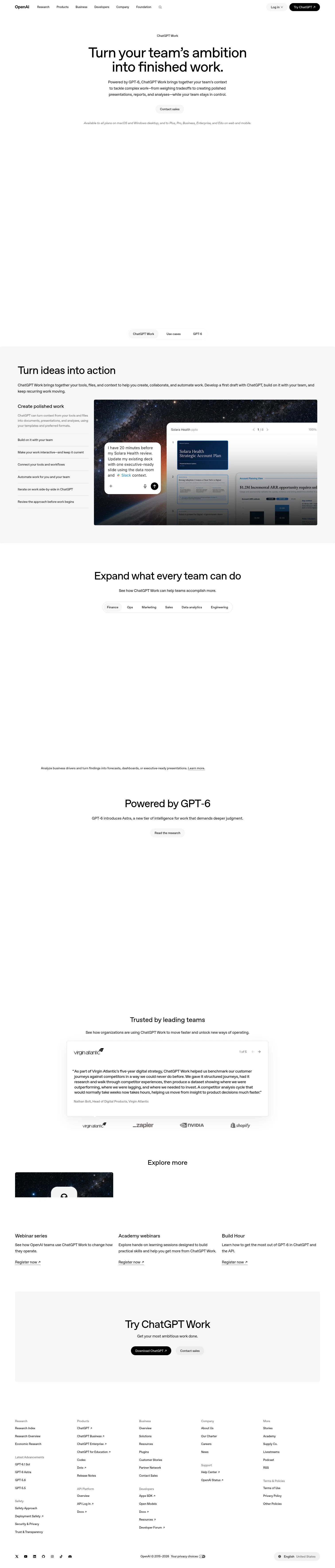 OpenAI landing page