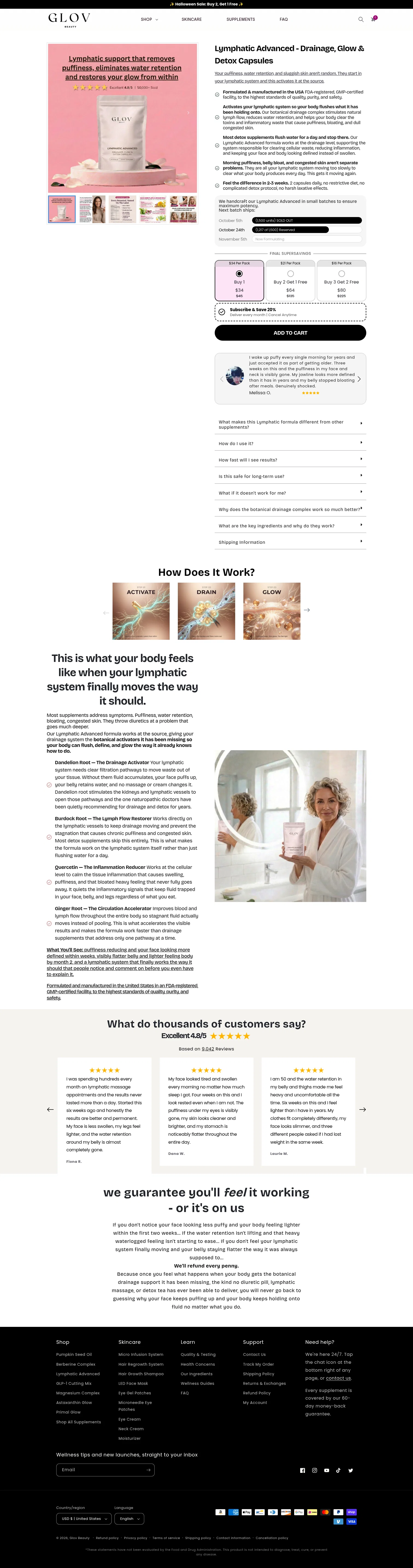 Glovbeauty landing page