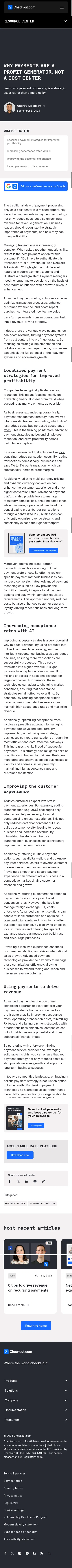 checkout.com/blog/payments-profitability-revenue-enhancement on mobile, full screenshot