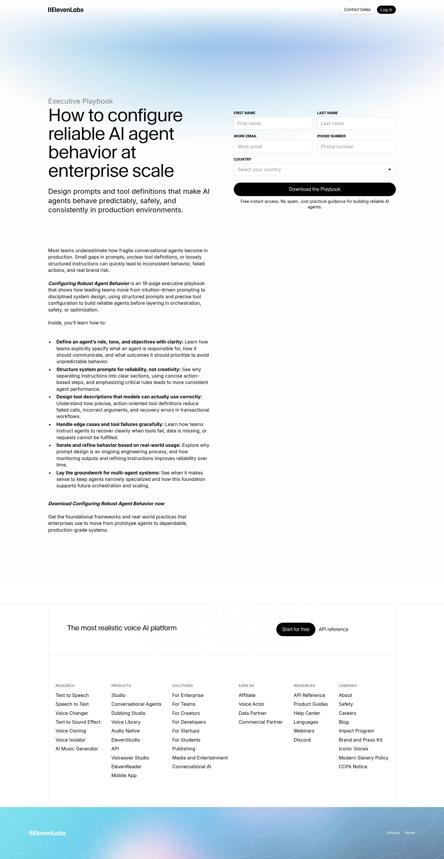 start.elevenlabs.io/w/10 on desktop