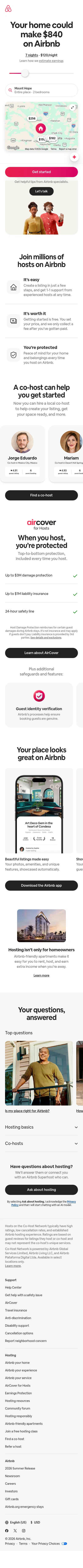 airbnb.com/host/homes on mobile