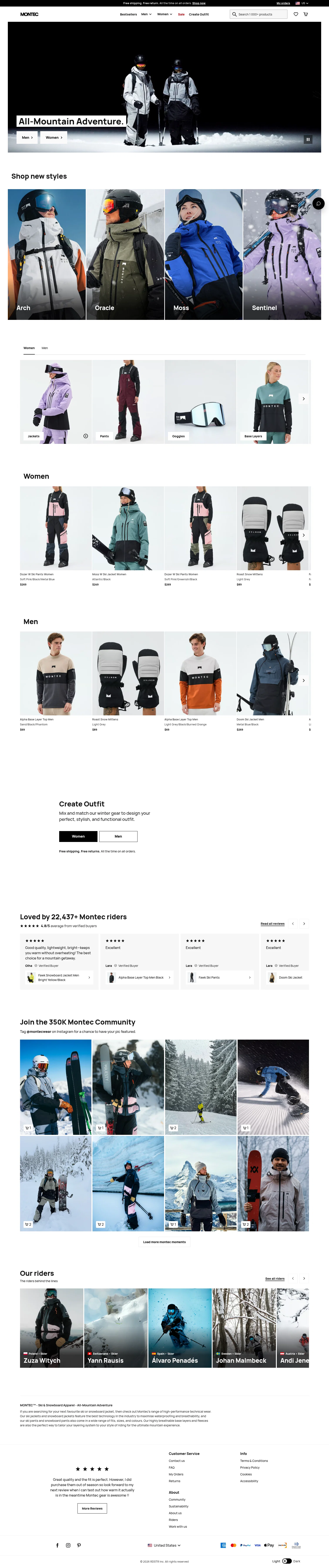 Montec landing page